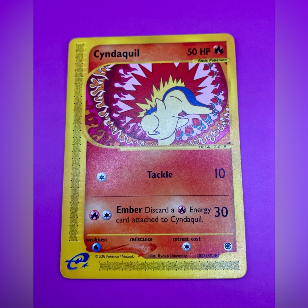 POKÉMON CYNDAQUIL CARD; Expedition; 105/165; Non Holo; NEW.